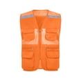 thumbnail image 3 of Women's Loose Fit Fishing Travel Hiking Breathable Vest Jackets Casual Outdoor Waistcoat | CSEONE,Orange M, 3 of 6