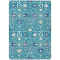 thumbnail image 2 of Addison Rugs Chantille Indoor/Outdoor Modern Abstract Teal Washable Rectangle Rug, 3' x 5', 2 of 6