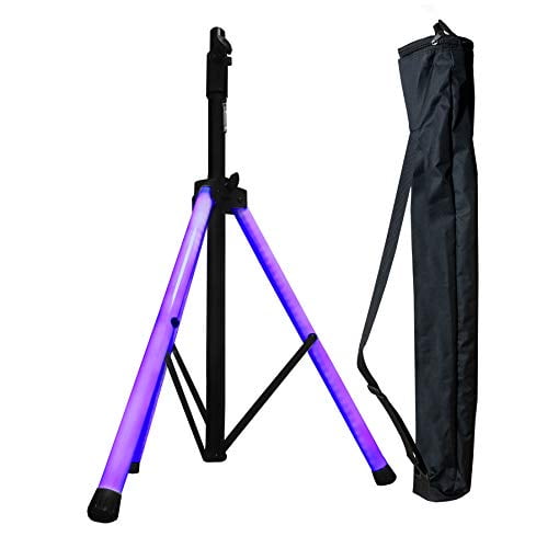 LED Lighted Speaker Stand - With Carry Bag - Ultra Bright LED Tubes - Adkins Professional