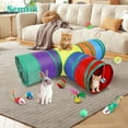 thumbnail image 5 of Semfri 22pcs T-Type Interactive Cat Tunnel Toy Set-Colorful for Kittens, Puppies, Rabbits,Guinea Pigs, 5 of 8