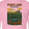 thumbnail image 4 of Inktastic Portland Oregon Scenic Bridge and Mountain Artwork Long Sleeve Youth T-Shirt, 4 of 5