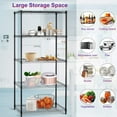 thumbnail image 4 of Dkelincs 5 Tier Wire Shelving Unit Multifunctional Steel Large Storage Rack Free Standing Metal Shelf 750 lbs Capacity for Kitchen Living Room, 24''x14''x60'' (Black), 4 of 9