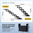 thumbnail image 2 of Extra Wide Dog Steps Foldable Pet Stairs for Large Dogs with Non-Slip Rug Surface for Car, Truck and SUV, Lightweight Dog Ramp Holds Up to 250 lbs, 2 of 8