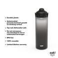thumbnail image 5 of Zak Designs Soft Paint 32oz Durable Plastic Liberty Straw Water Bottle (Ombre Black), 5 of 12