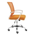 thumbnail image 3 of Modern Home Zuna Mid-Back Office Task Chair - Ergonomic Back Supporting Mesh Back Desk Chair (White/Orange), 3 of 7