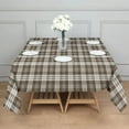 thumbnail image 3 of Brown and White Checkerboard Checkered Pattern Square Tablecloth,Waterproof Square Table Cover,Wipeable Spillproof Washable Table Cover for Home Kitchen Party Decor 42"X42"(107x107cm), 3 of 6