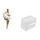 thumbnail image 5 of Escultura de resina estética de niña para oficina con moderna caja de almacenamiento de papel higiénico de acrílico y soporte de papel de seda montado, 5 of 8