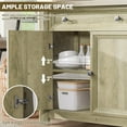 thumbnail image 6 of Kitchen Storage Cabinet with 4 Doors and 2 Drawers, 59" Large Farmhouse Sideboard Buffet, 32.1" Tall Wood Credenza Coffee Bar Console for Living Dining Room, Sunwashed Ash Oak, 6 of 8
