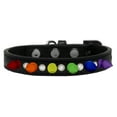 thumbnail image 6 of Pet and Dog Spike Collar, "Clear Crystals  Rainbow Spikes”, 6 of 9