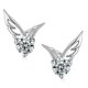 thumbnail image 1 of Rhinestone Ear Stud Earrings Jewelry Gift Womens Girlswhite, Purple2 Pairs, 1 of 4