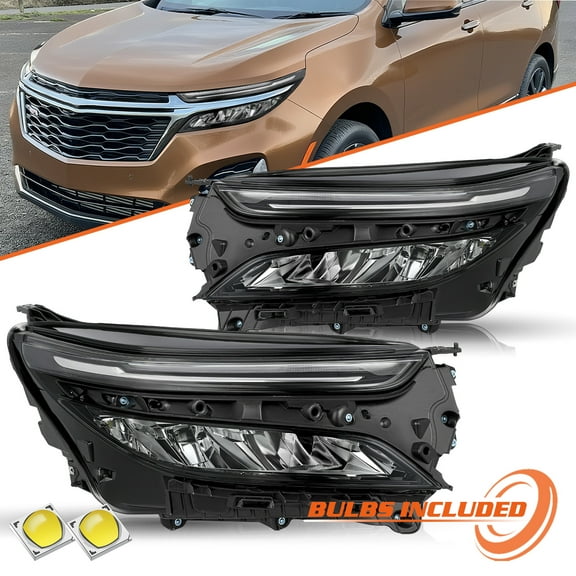 For 2022-2024 Chevy Equinox LT / RS Full LED Headlights Left Right Headlamps Set