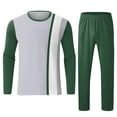 thumbnail image 4 of Men's Soft Solid Color Pajama Set Two Piece Loungewear Comfortable Home Sleepwear, 4 of 4
