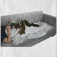 thumbnail image 6 of Moose Soft Flannel Fleece Throw Blanket, Deer Head Canadian Northern Wilderness Mammals Hunting Graphic, Cozy Plush for Indoor and Outdoor Use, 70" x 90", Green Brown Army Green, by Ambesonne, 6 of 6
