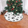 thumbnail image 2 of FMSHPON Paw Print Xmas Christmas Tree Skirt Stand Mat for Holiday Party Decoration Indoor Outdoor 36 inches, 2 of 3