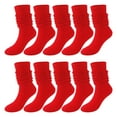 thumbnail image 1 of 5 Pairs Soild Color Socks Women Thigh High Boot Socks Soft Scrunch Socks, 1 of 4