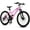 Pink, variant on 26 inch Women Mountain Bike, 21 Speeds Mountain Bicycle with Steel Frame, Dual Disc Brakes and 100mm Front Suspension, MTB Bike for Urban Trail Snow Commuter, White