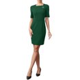 thumbnail image 2 of INSPIRE CHIC Mother's Day Sheath Pencil Dress for Women's Square Neck Short Sleeve Work Business Casual Cocktail Dresses M Dark Green, 2 of 6