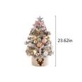 thumbnail image 3 of Mini árbol de Navidad con luces para sobremesa: árbol artificial pequeño de 20 LED a pilas con decoraciones para el hogar, la oficina y las fiestas, 3 of 6
