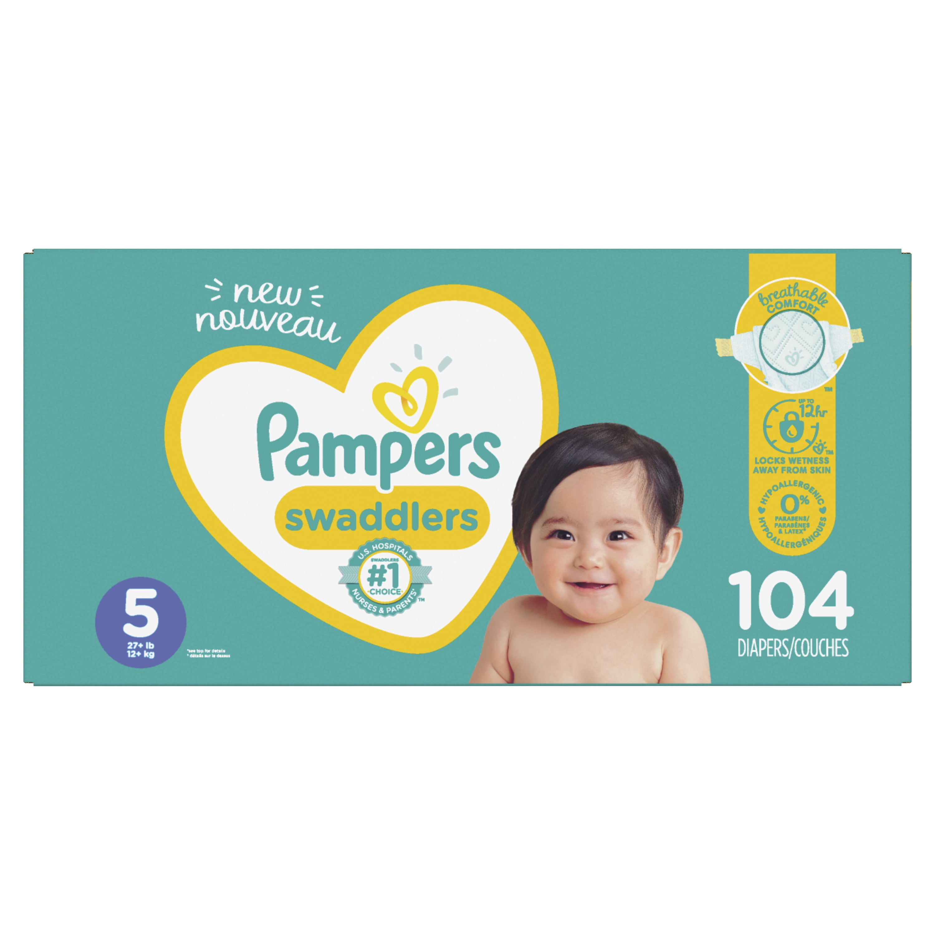 Pampers Swaddlers Diapers Size 5 104 Count
