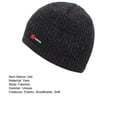 thumbnail image 7 of dianhelloya Warm hat LadyMen Hat Fleece Unisex Letter Decor Knitted Elastic Keep Warm Solid Color Thick Winter Beanie Hat for Daily Wear Black, 7 of 7