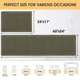 thumbnail image 6 of Waffle Bath Mat Set 2 Piece Olive Green,Woven Modern Bath Rug Mats, Absorbent Non Slip Bath Floor Mat, Soft Washable Boho Bath Rugs with Tassels for Bathroom, Bedroom, Kitchen,Tub, 6 of 8