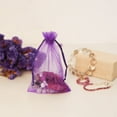 thumbnail image 4 of 100pcs Organza Bags, 4 x 6 inches Christmas Wedding Favors Gift Drawstring Bags Jewelry Pouches Candy Pouches(Purple), 4 of 15