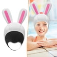 thumbnail image 4 of Capucha de buceo Capucha térmica Cubierta impermeable para la cabeza Cómodo gorro de natación térmico para blanco rosa, 4 of 6