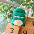 thumbnail image 2 of Protective Cover Compatible with Apple AirPod 1 & 2 - Portable Silicone Headphone Case 3D Keychain - Green Love Diosaur Design - Protective Case for Earplugs, 2 of 6