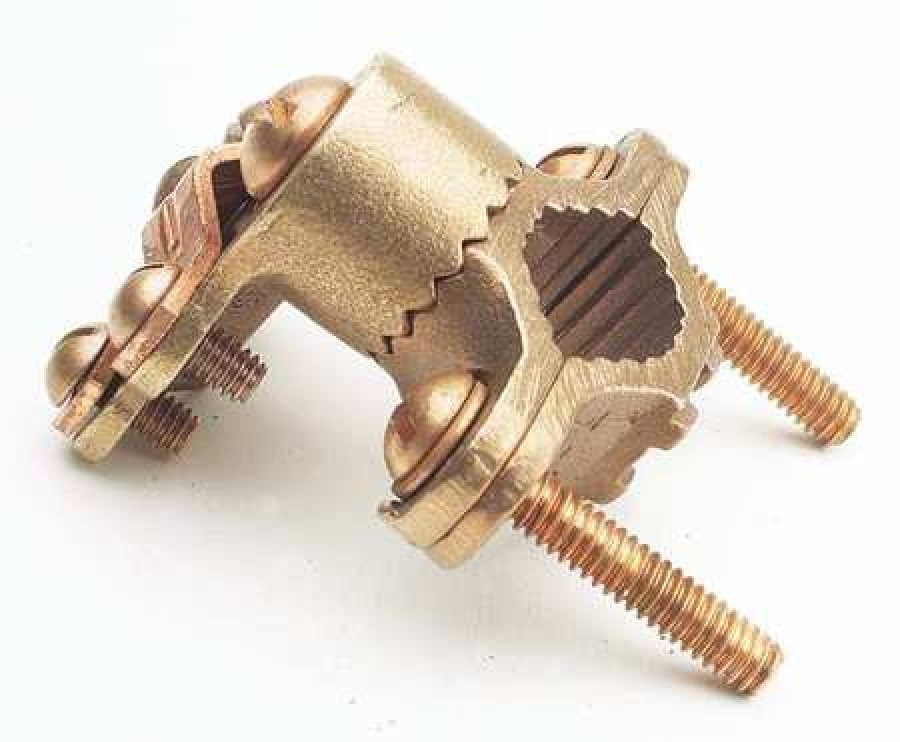 BURNDY C22HD4/0DB Pipe Ground Clamp,8AWG,3.6In