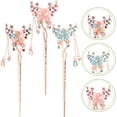 thumbnail image 3 of WORGEOUS 3 uds. Horquillas para el pelo con flores, moños, palillos para el pelo, horquillas antiguas para Cosplay Hanfu, 3 of 9