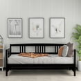 thumbnail image 5 of Modern Solid Wood Daybed,Wooden Daybed Frame Twin Size, Twin Wooden Slats Support, Dual-use Sturdy Sofa Bed,for Bedroom Living Room,450LBS Capacity,Multifunctional,Espresso, 5 of 5