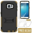 thumbnail image 2 of BROWN RUGGED TRI-SHIELD RUBBER SKIN HARD CASE COVER STAND FOR SAMSUNG GALAXY S6, 2 of 2