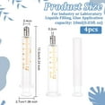 thumbnail image 2 of Juego de 4 jeringas de vidrio reutilizables de 10 ml con conexión Luer Lock metálica. Sin aguja. Herramientas de medición y dispensación., 2 of 7