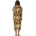 thumbnail image 2 of DISNIMO Flower Printed Women's Pajama Sets Soft 2 Piece Pjs Set Summer Sleepwear Round Neck Tops and Capri Pant Lounge, L, 2 of 7