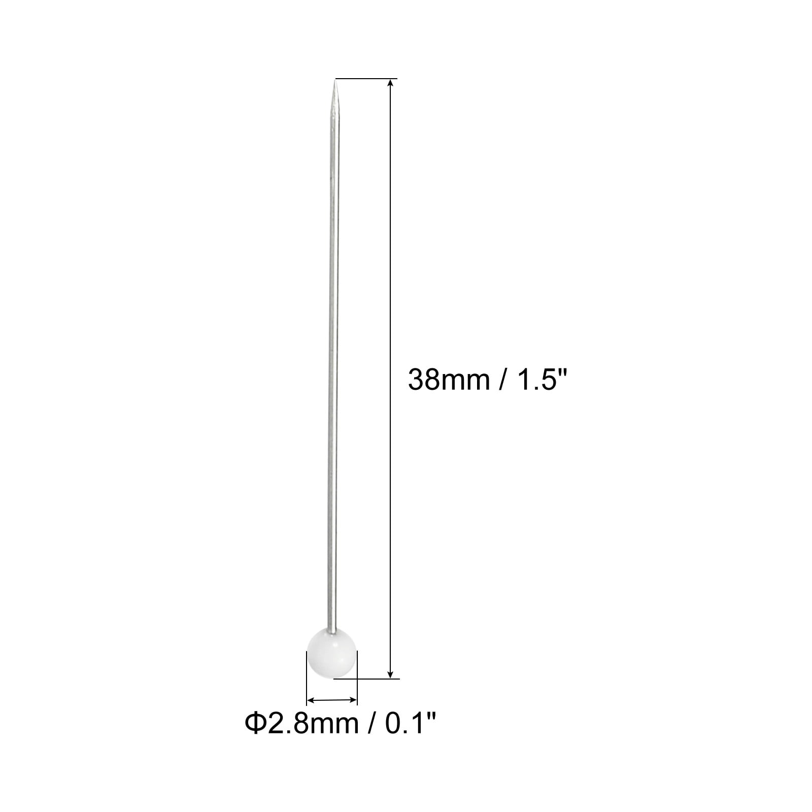 Unique Bargains Sewing Pins Ball Glass Head Straight Quilting Pin White 250 Pcs