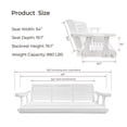 thumbnail image 5 of Innovaze 5 Ft Outdoor Wooden Porch Swing with Cupholders, Heavy Duty 880 LBS for 3 Seater,All-Weather resistant, White, 5 of 7