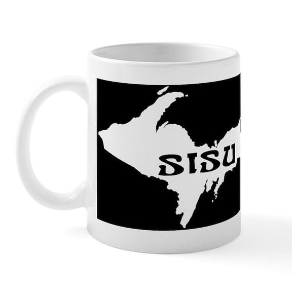 CafePress - SISU Michigan's Upper Penin Mug - 11 oz Ceramic Mug - Novelty Coffee Tea Cup
