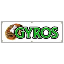 72" GYROS BANNER SIGN greek gyro sign signs stand