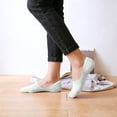 thumbnail image 6 of AWASD 1Pairs No Show Socks for Women Comfy Solid Socks Women's No Show Cut Socks Thin Breathable Retro Non Cushion Outdoors Running Hiking Casual No Show Socks Color White One Size, 6 of 6