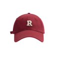 thumbnail image 2 of UTSJKR Mens Letter Embroidery Soft Crown Baseball Cap with Curved Brim for Daily Office Commute Road Trip Neighborhood Jog Adjustable Sweatband Anti-UV Sports Hat Wine, 2 of 6