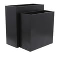 thumbnail image 6 of DecMode 28", 24"H Black Metal Planter (2 Count), 6 of 14