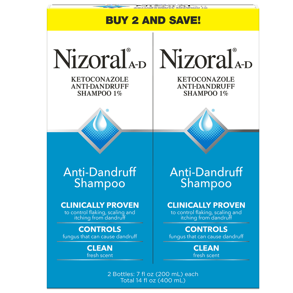 Nizoral AD AntiDandruff Shampoo, 7 Oz (Pack of 2)