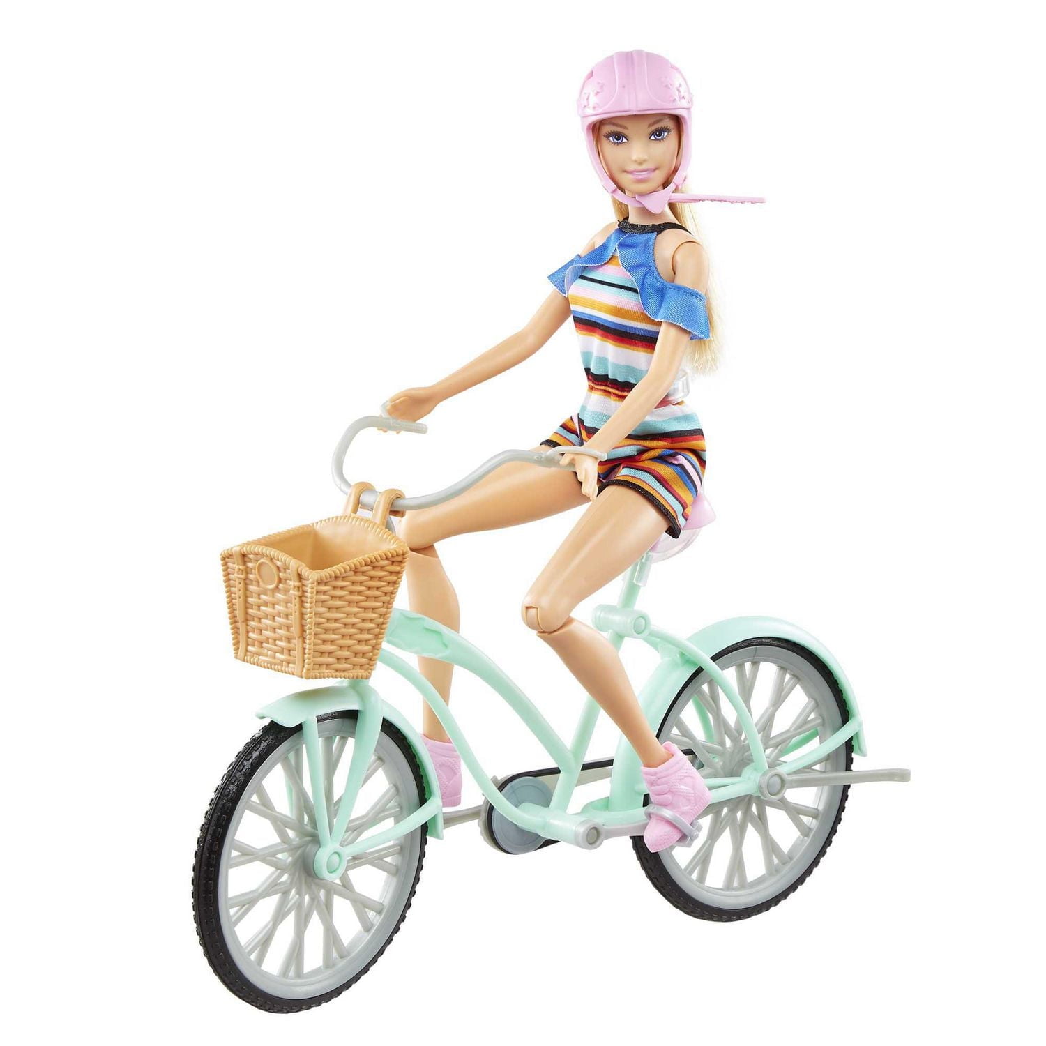 Barbie Backyard Fun Gift Set with 2 Barbie Dolls, Chelsea Doll, Pet Puppies, Bicycle, Skateboard, Game Table & Accessories