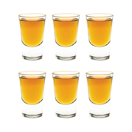 

Vikko 1 Ounce Shot Glasses Set of 6 Small Liquor and Spirit Glasses Durable Tequila Bar Glasses For Alcohol and Espresso Shots (Cheerio- 1 Oz)