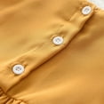thumbnail image 4 of EnJoCho Baby Items Toddler Girls Yellow Solid Color Button Decorated Ruffle Suspenders and Floral Pattern Shorts with Floral Headband Summer Girls Trendy Clothing Set 7 Years, 4 of 9