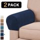 thumbnail image 1 of Nvzi 2Pcs Stretch Velvet Sofa Armrest Covers Furniture Armrest Protector,Dark Blue, 1 of 5