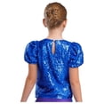 thumbnail image 2 of Doomiva Girls Disco Party Glitter Tops Sequin T-Shirts Hip Hop Jazz Dance Blouse Birthday Performance Cos tume Blue 16, 2 of 7