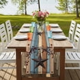 thumbnail image 4 of Table Runners 120 Inches Long Dress Scarves, Texas Star Vintage Farmhouse Coffee/Dining/Kitchen Table Runner for Living Room, Berry Navy Blue Brown Wooden 13x120 Inch, 4 of 9