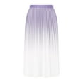thumbnail image 5 of Mqqzkk Gradient Color Long Skirt For Women Trendy Elastic High Waist Pleated Shirts Tiered A Line Beach Long Skirts, 5 of 5