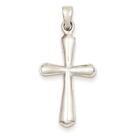 925 Sterling Silver Cross Polished & Solid Charm Pendant